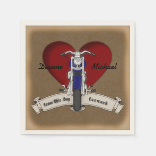 Servilleta De Papel Biker Tatt Motorcycle Tattoo Boda Napkins