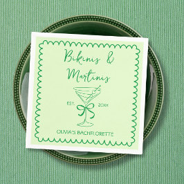 Servilleta De Papel Bikinis ondulados a mano y soltera martinis