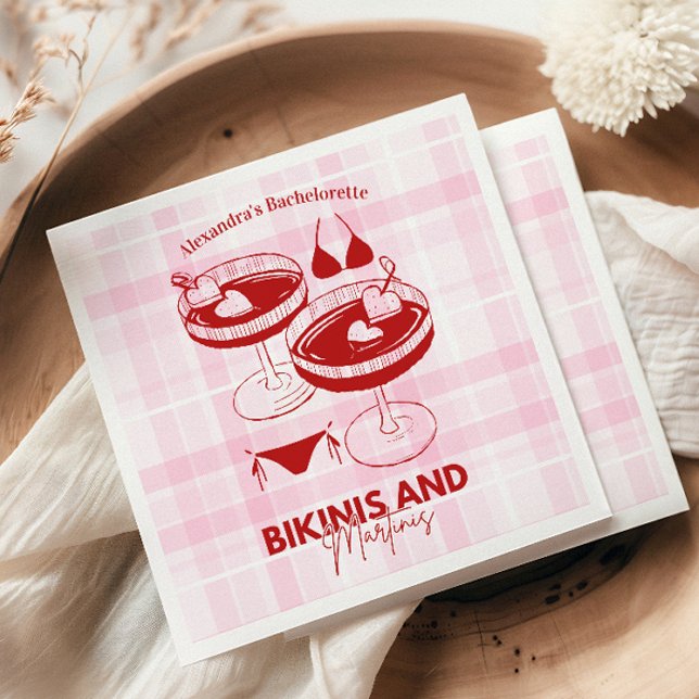 Servilleta De Papel Bikinis Y Martinis Bachelorette (Subido por el creador)