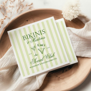 Servilleta De Papel Bikinis y Martinis Green Strike