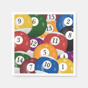 Servilleta De Papel Billiard Ball Collection