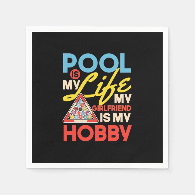 Servilleta De Papel Billiards Player | Pool Billiards Is My Life (Anverso)