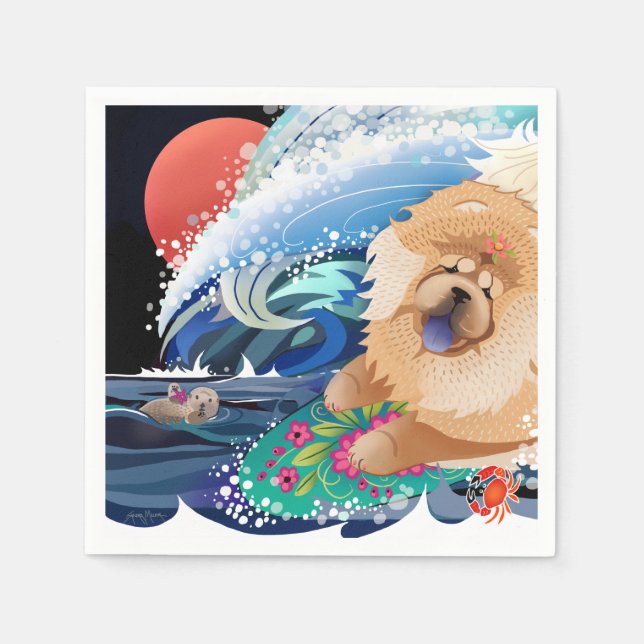 Servilleta De Papel BINDI CHOWABUNGA - Láminas de papel de chow (Anverso)