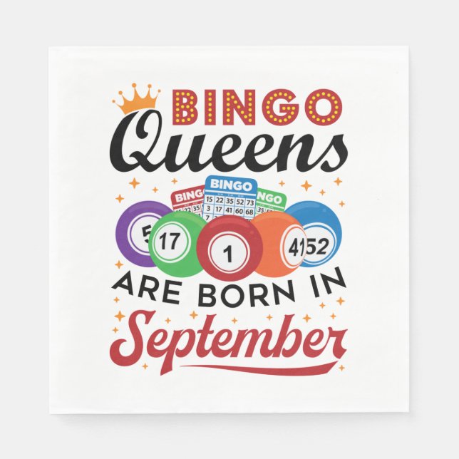 Servilleta De Papel Bingo Queens nace en septiembre (Anverso)