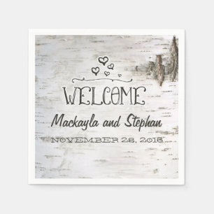 Servilleta De Papel Birch Bark Boda