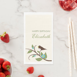 Servilleta De Papel Bird Birthday