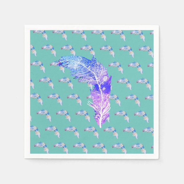 Servilleta De Papel Bird Feather (Anverso)