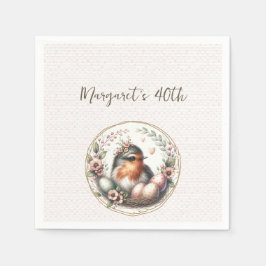 Servilleta De Papel Bird Watercolor