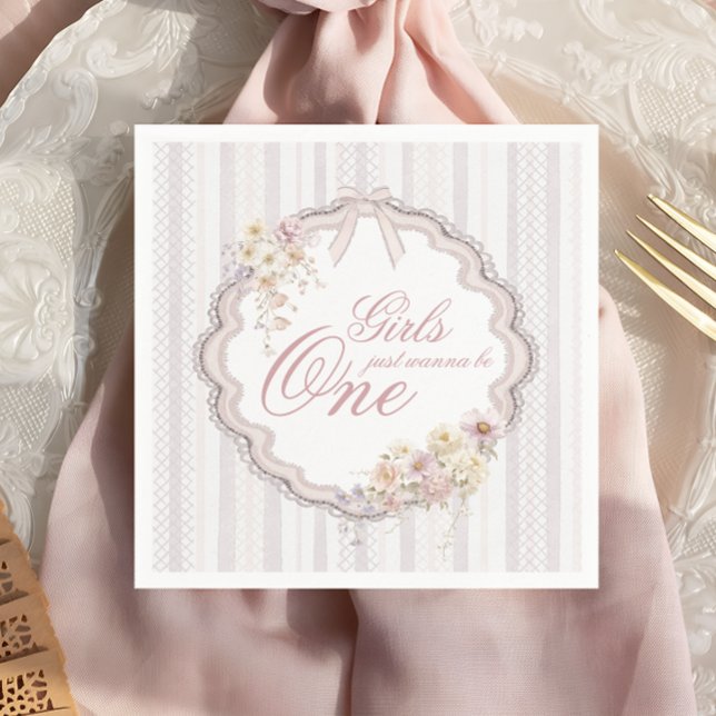 Servilleta De Papel Birthday Floral Wildflower Gils Just Wanna be ONE (Subido por el creador)