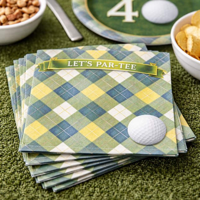 Servilleta De Papel Birthday Golf Theme Let's Par-tee (Subido por el creador)
