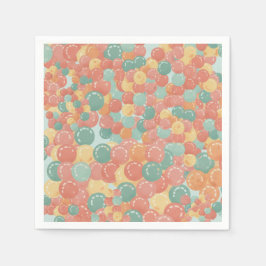 Servilleta De Papel Birthday Picnic, Cute Retro Style