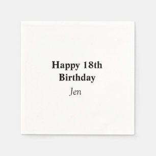 Servilleta De Papel birthdays add your name text image editable invita