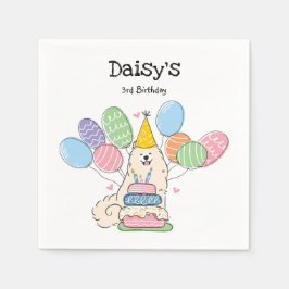 Servilleta De Papel Biscuit Samoyed Dog Birthday Party Napkins