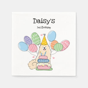 Servilleta De Papel Biscuit Samoyed Dog Birthday Party Napkins
