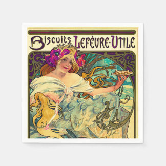 Servilleta De Papel Biscuits Lefevre-Utile de Alphonse Mucha (1896)