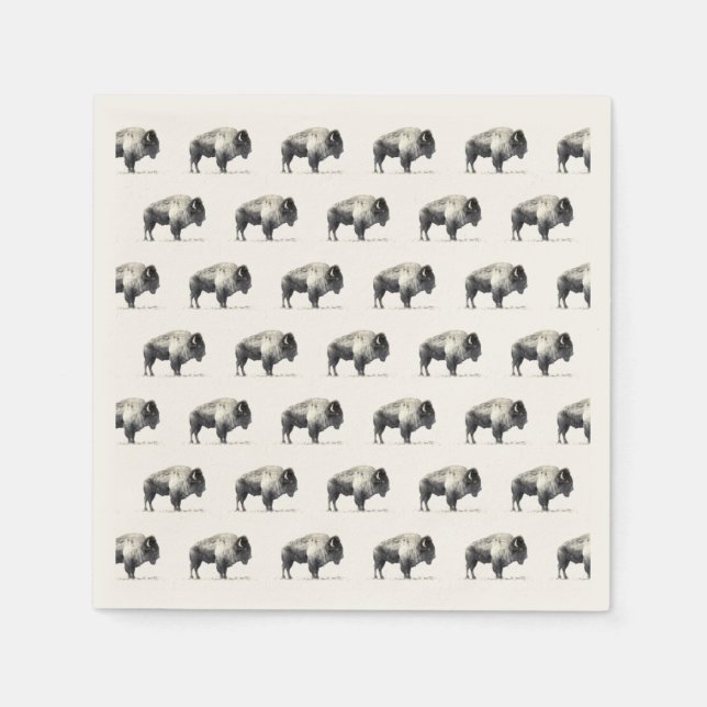 Servilleta De Papel Bisonte Americano (Anverso)