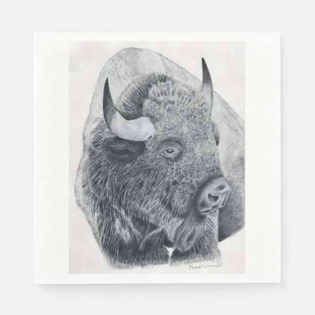Servilleta De Papel Bisonte Americano (Anverso)