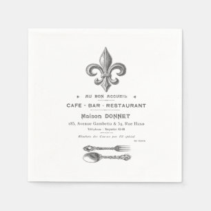 SERVILLETA DE PAPEL BISTRO FRANCÉS MODERNO VINTAGE