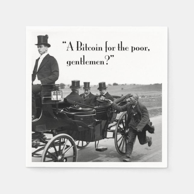 Servilleta De Papel Bitcoin Beggar (Anverso)