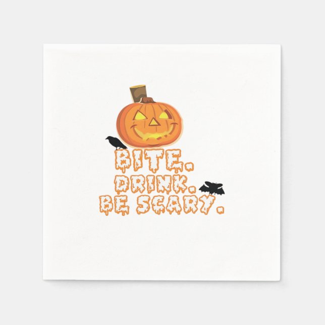 Servilleta De Papel Bite Bebe Be Scary Halloween (Anverso)