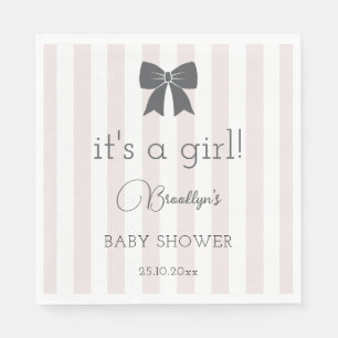 Servilleta De Papel Bitty Bow es un Baby Shower Chica