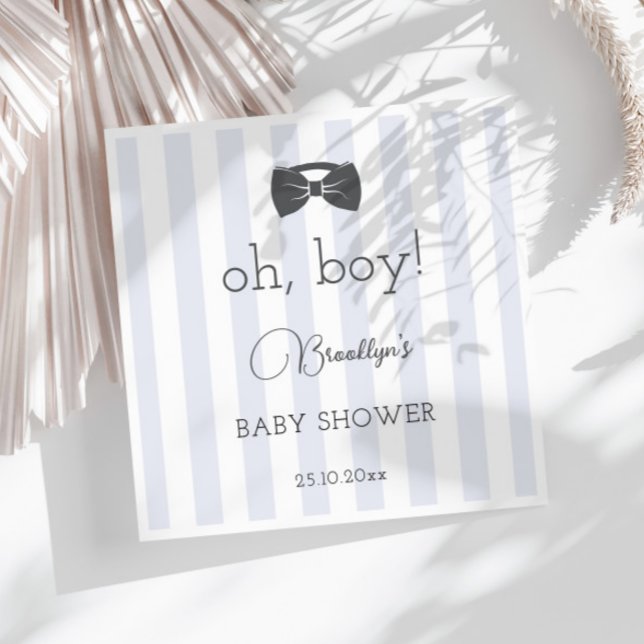Servilleta De Papel Bitty Bow Oh Boy Baby Shower (Subido por el creador)