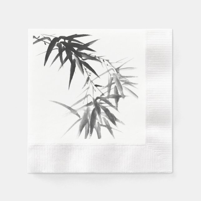 Servilleta De Papel Black Bamboo Twig (Anverso)
