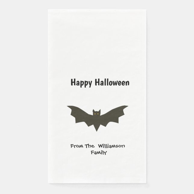 Servilleta De Papel Black Bat Halloween Party (Anverso)