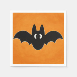 Servilleta De Papel Black Bat sobre fondo Naranja