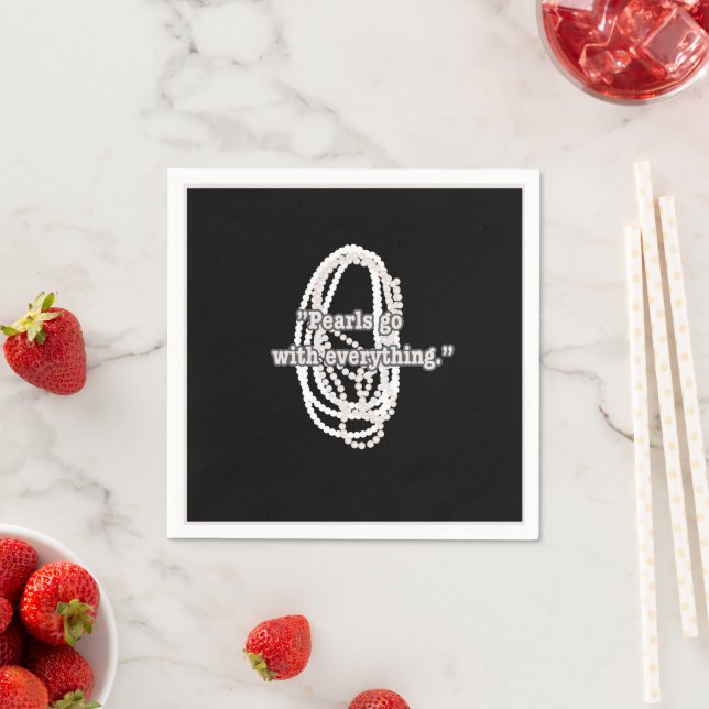 Servilleta De Papel Black Bougie Bling String de Pearls Paris (In situ)