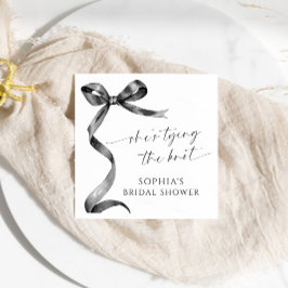 Servilleta De Papel Black Bow está atando la ducha nupcial