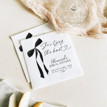 Black Bow está atando la ducha nupcial