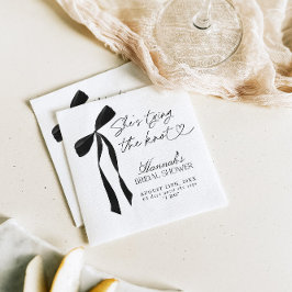 Servilleta De Papel Black Bow está atando la ducha nupcial