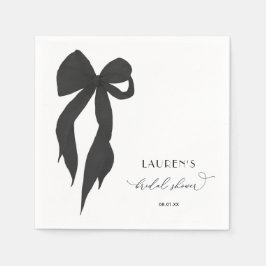 Servilleta De Papel Black Bow Shes Tying Knot Bridal Shower
