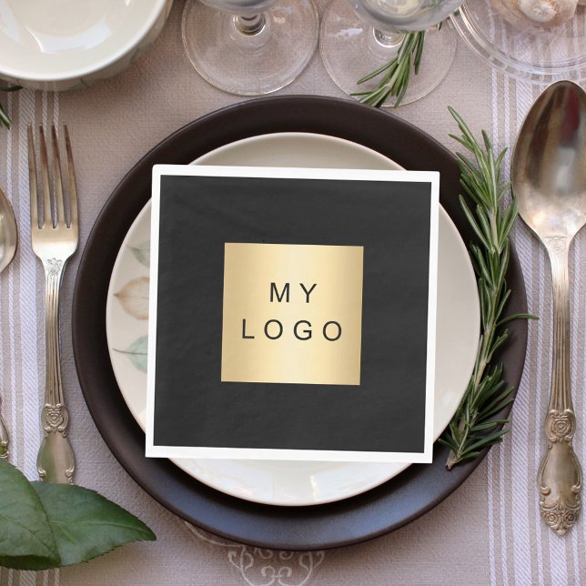 Servilleta De Papel Black cafe bar business logo luncheon (Subido por el creador)