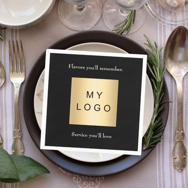 Servilleta De Papel Black cafe bar business logo slogan quote (Subido por el creador)