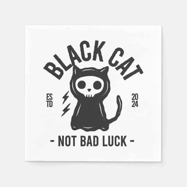 Servilleta De Papel Black cat (Anverso)