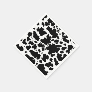 Servilleta De Papel Black Cow Spots Print Cowboy Farmer