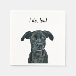 Servilleta De Papel Black Dog Custom Cocktail Napkin