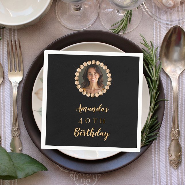 Servilleta De Papel Black gold photo diamonds (Subido por el creador)