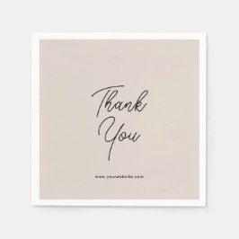 Servilleta De Papel Black Gray Elegant Business Gracias Napkins