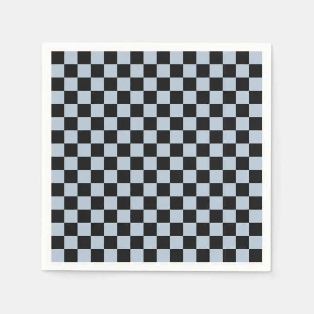 Servilleta De Papel Black ice checkered pattern (Anverso)