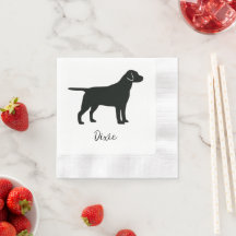 Black Lab Dog Añadir Napkins