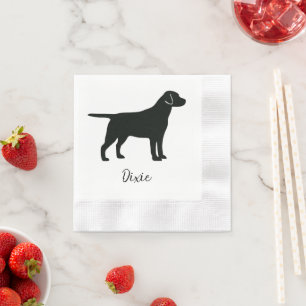 Servilleta De Papel Black Lab Dog Añadir Napkins