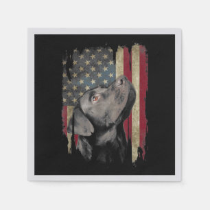 Servilleta De Papel Black Labrador regalo USA Flag Lab Duck Hunter
