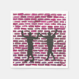 Servilleta De Papel Black Magic Hollyhock de Yeshaya Dank Wood Wall Ar