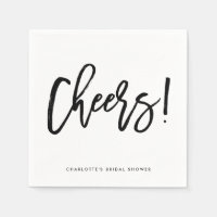 Black Rustic Lettering Saluda a Boda Napkin