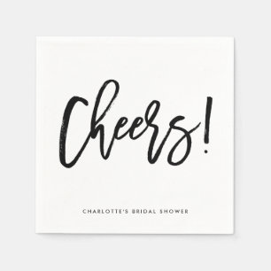 Servilleta De Papel Black Rustic Lettering Saluda a Boda Napkin
