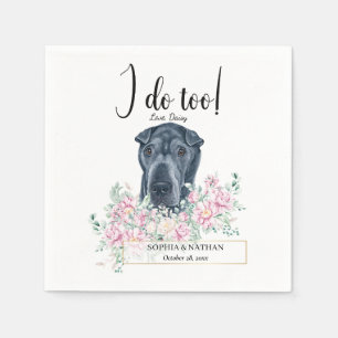 Servilleta De Papel Black Shar Pei Dog Boda Cocktail Napkins