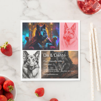 Servilleta De Papel Black Shepherd Dog Paper Napkin